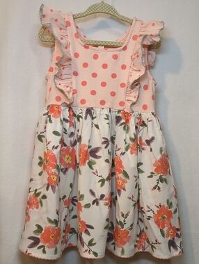 Matilda Jane Floral Polka Dot Dress Size 4